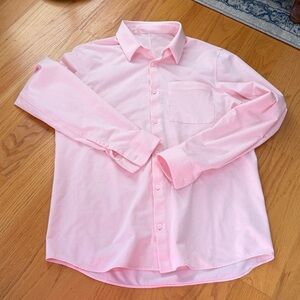 Lululemon Commission Long Sleeve Shirt Large Brier Rose Button Down
